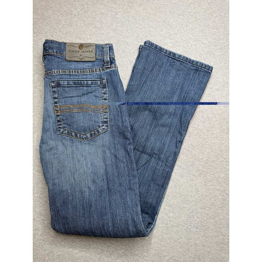 Cody James Jeans Mens 30x32 Medium Wash Blue Bootcut Stretch Denim Distressed